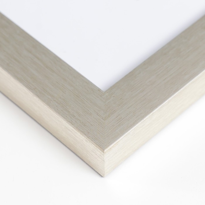 Фоторамка пластик "Gloria" 21х30 см, с паспарту, серебро