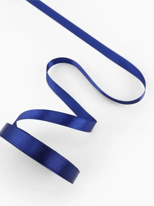 Лента атласная, 12 мм × 23 ± 1 м, цвет кобальт Лента атласная, 12 мм × 23 ± 1 м, цвет кобальт