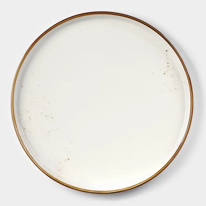 Тарелка с бортиком Magistro &laquo;Церера&raquo;, d=25.5 см, фарфор, белая