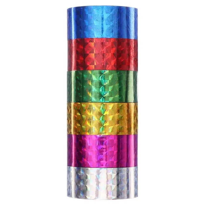 Клейкая лента голографическая 18 мм × 10 м, МИКС Клейкая лента голографическая 18 мм × 10 м, МИКС