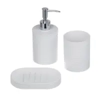 Стакан для ванной комнаты тм VETTA Тренто, пластик, PP, белый, 7,5х7,5х10см