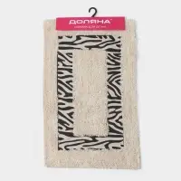 Коврик для дома Доляна &laquo;Зебра&raquo;, 50&times;80 см, молочный