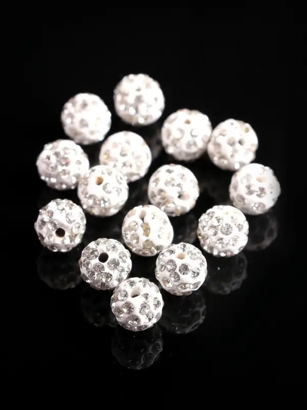 Бусины для творчества &laquo;Шамбала&raquo;, 10 мм, набор 15 шт., белые