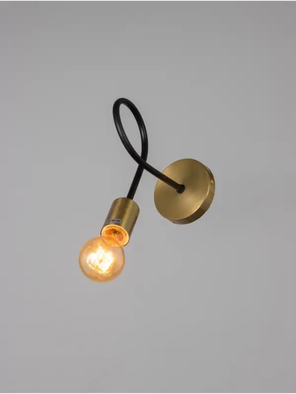 Бра BayerLux &laquo;Узел&raquo;, 1&times;40 Вт, Е27, черный/латунь