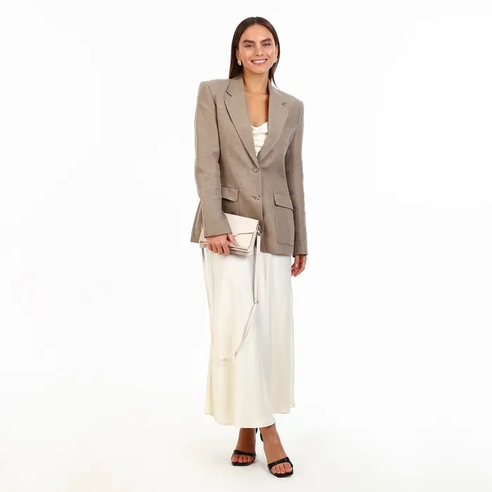 Сумка женская мессенджер на магнитах, 20&times;4&times;13 см, молочная