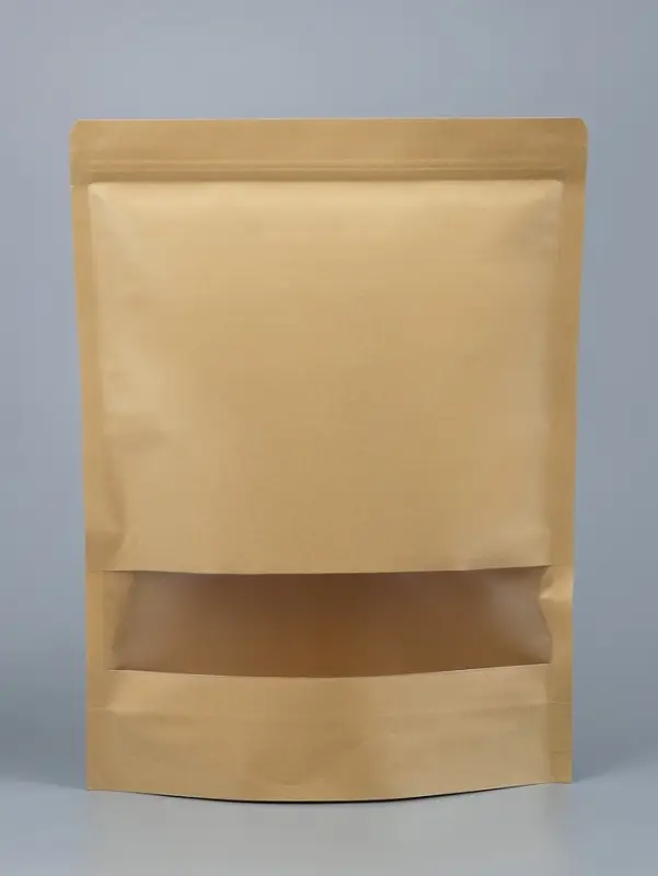 Пакет Zip - lock Крафт с прямоугольным окном, 30&times;40&times;4 см