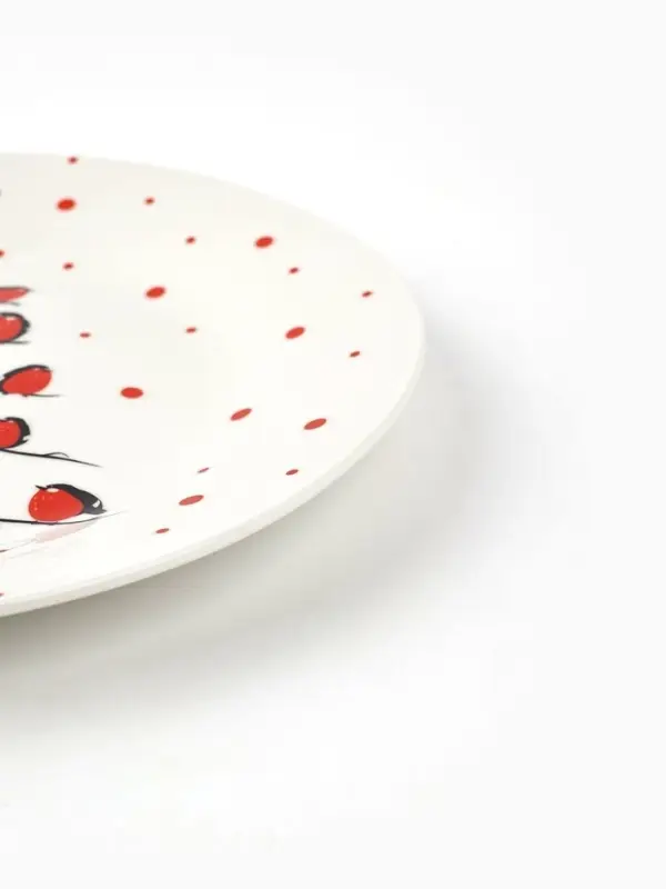 Тарелка плоская новогодняя &laquo;Снегири&raquo;, d=20 см