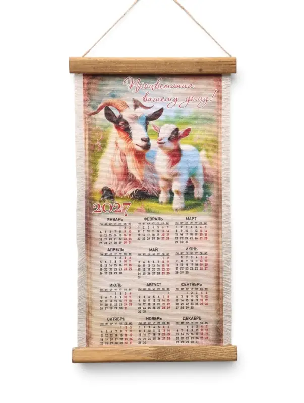Календарь настенный &laquo;Коза и козленок&raquo;, 40&times;20 см