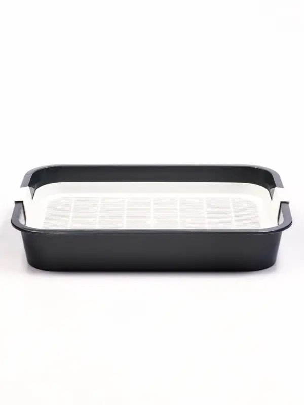 Туалет для кошек &laquo;Белла мини&raquo;, 35&times;26&times;6 см, с сеткой, пластик, серый