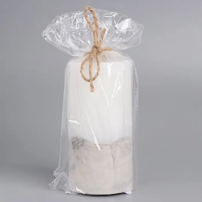 Свеча с бетоном, 5х10 см, черно-белая