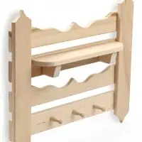 Полка - вешалка резная 3 крючка 54х47х8,5 см