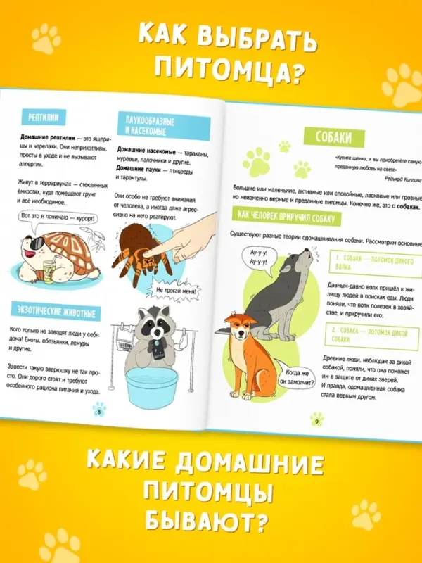 Энциклопедия в твёрдом переплёте &laquo;Домашние питомцы&raquo;, 72 стр.