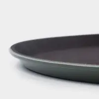 Поднос прорезиненный, d=40 см, коричневый