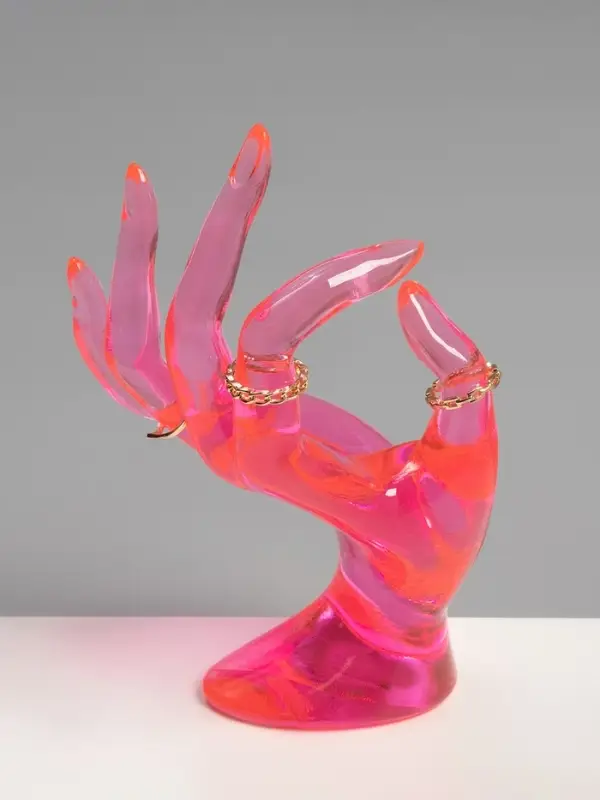 Подставка для украшений &laquo;QF. Рука&raquo;, 10.5&times;8&times;16 см, розовая