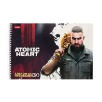 Альбом д/рис А4 30л на спирали Hatber "Atomic Heart", перфорац на отрыв, 5В МИКС