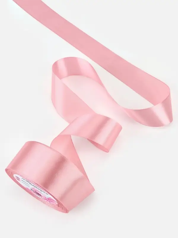 Лента атласная, 40 мм, 23&plusmn;1 м, жемчужно-розовая