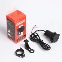 Зарядное устройство на руль мотоцикла, USB, 1.5 А, 24 В, провод 120 см