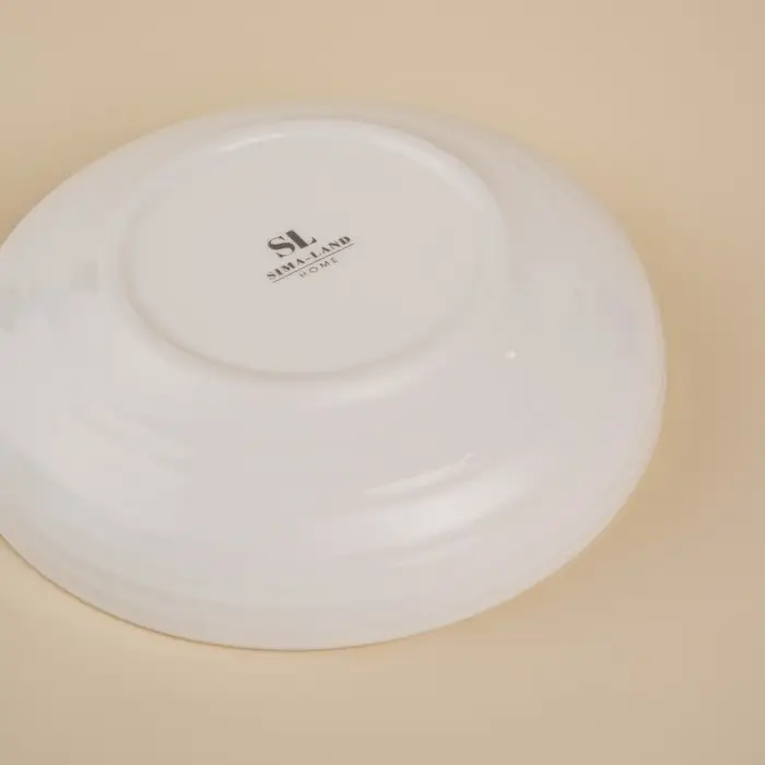 Тарелки глубокие SL Home &laquo;Гато&raquo;, 750 мл, d=18.5 см, набор 2 шт., фарфор, белые