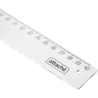 Линейка 40см Attache пластик прозрачный цвет