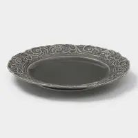 Тарелка обеденная WY Floral Laceware, d=25 см, фарфор, серая