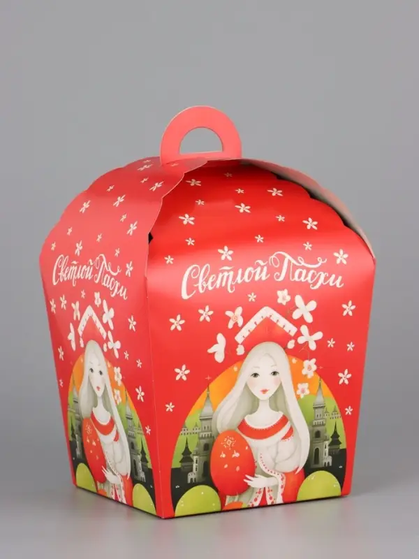 Коробка подарочная пасхальная «Красна девица», 17×17×26 см