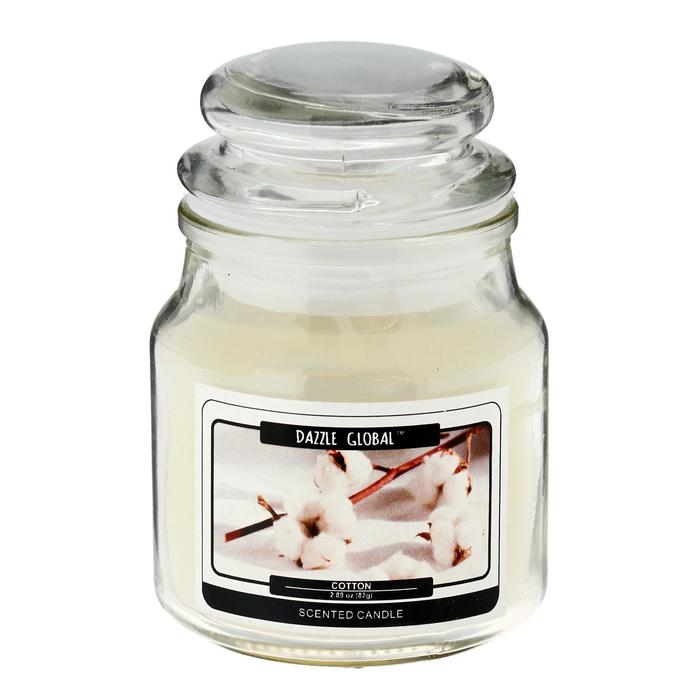 Свеча в банке Свеча в банке "Цветок хлопок" 82 гр 6х9х9 см