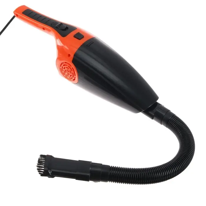 Пылесос автомобильный CARTAGE, 5 насадок, 120 Вт, 12 В, оранжевый