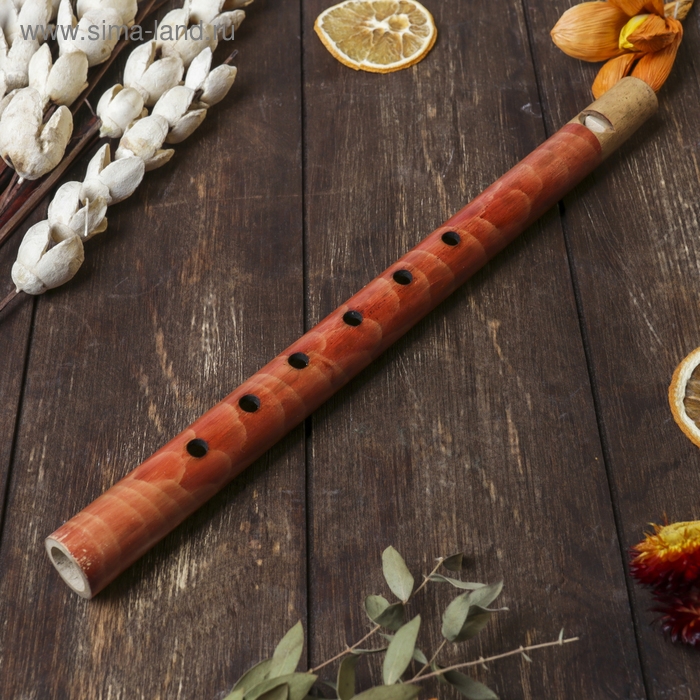 Сувенирный музыкальный инструмент бамбук  Сувенирный музыкальный инструмент бамбук "Флейта" 30x2,5x2,5 см
