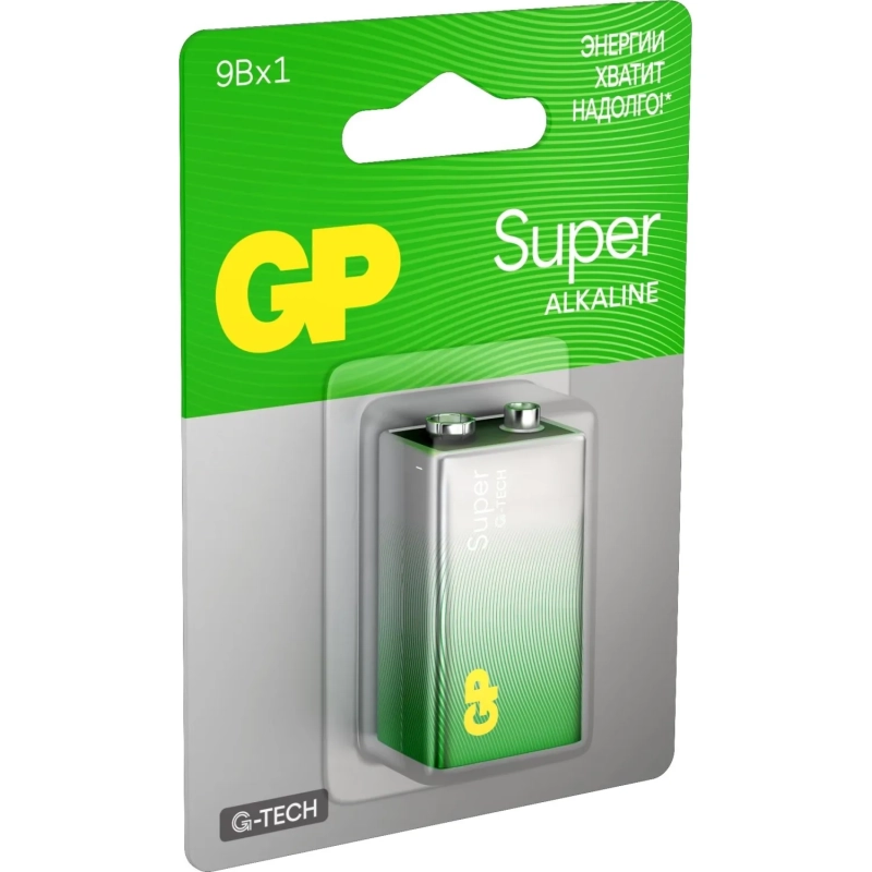Батарейка GP Super 6LR61/1604A 1604A-5CR1/1604AA21-5CRSBC1 10 шт/уп, 1шт/бл