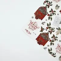 Набор упаковочной бумаги &laquo;Новогодний узор&raquo;,4 листа, 70 &times; 100 см