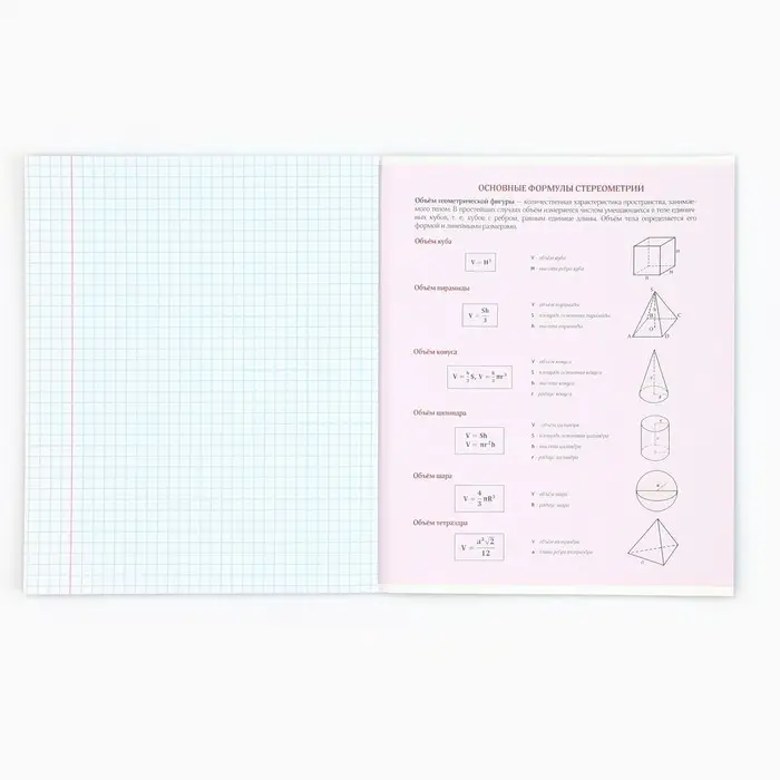 Тетрадь в клетку, предметная, 48 л.,на скрепке, А5 &laquo;Аниме Комикс. Геометрия&raquo;