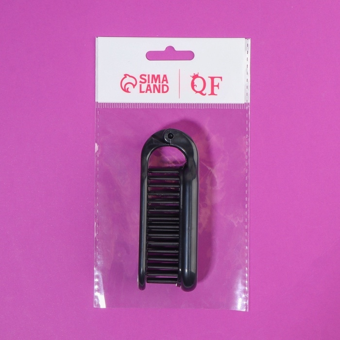 Расчёска массажная, складная, с зеркалом, 3 × 10 см, цвет чёрный Расчёска массажная, складная, с зеркалом, 3 × 10 см, цвет чёрный