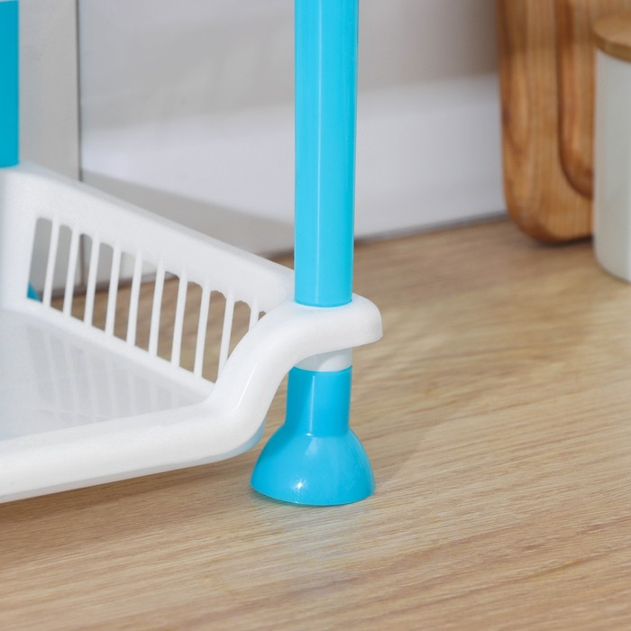 Этажерка настольная 3-х ярусная «Контраст», 21,5×28,5 см, цвет голубой Этажерка настольная 3-х ярусная «Контраст», 21,5×28,5 см, цвет голубой