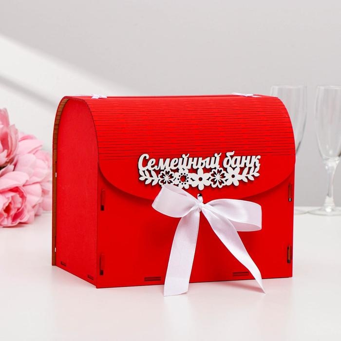 Семейный банк Семейный банк "Цветочный", красный, 23,5х17х20 см