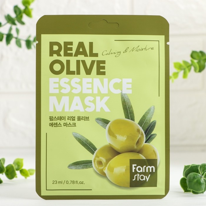 Тканевая маска для лица с экстрактом оливы FarmStay Real Olive Essence Mask Тканевая маска для лица с экстрактом оливы FarmStay Real Olive Essence Mask