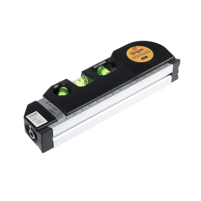 Уровень универсальный 4 в 1 ТУНДРА, лазерный, пузырьковый, рулетка 2.5 м, линейка 150 мм Уровень универсальный 4 в 1 ТУНДРА, лазерный, пузырьковый, рулетка 2.5 м, линейка 150 мм