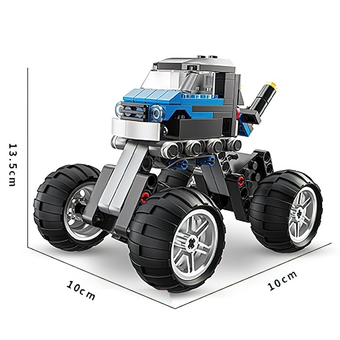 Конструктор инерционный «Внедорожник», 2 варианта сборки, 129 деталей Конструктор инерционный «Внедорожник», 2 варианта сборки, 129 деталей