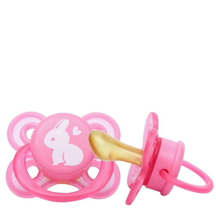Соска - пустышка латексная ортодонтическая «Зайчик», от 6 мес., цвет розовый Соска - пустышка латексная ортодонтическая «Зайчик», от 6 мес., цвет розовый