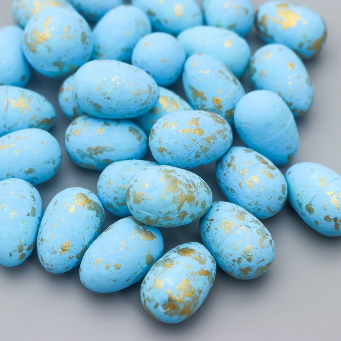 Декор пасхальный Декор пасхальный "Яйцо - золотистые пятнышки" набор 36 шт 3х2х2 см