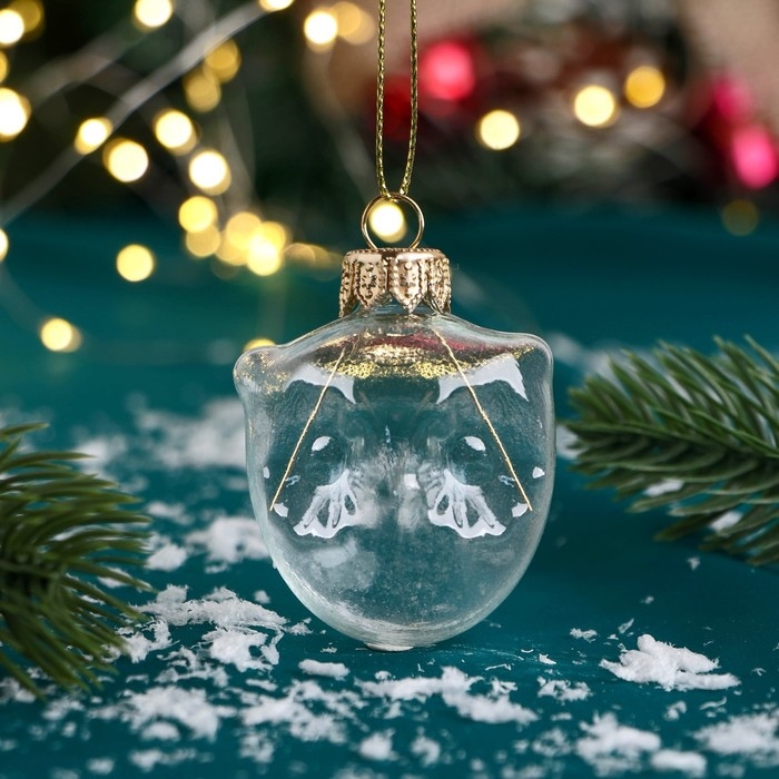 Ёлочная игрушка Ёлочная игрушка "Совёнок Суздальский" 5,3 см, прозрачная