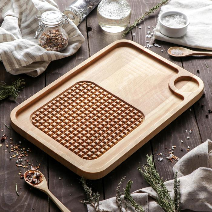 Доска сервировочная Доляна, 35×23×1,8 см, пропитка маслом, берёза Доска сервировочная Доляна, 35×23×1,8 см, пропитка маслом, берёза