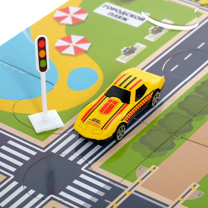 Светофор с игровым полем &laquo;Изучаем ПДД&raquo;, световые эффекты, русский чип