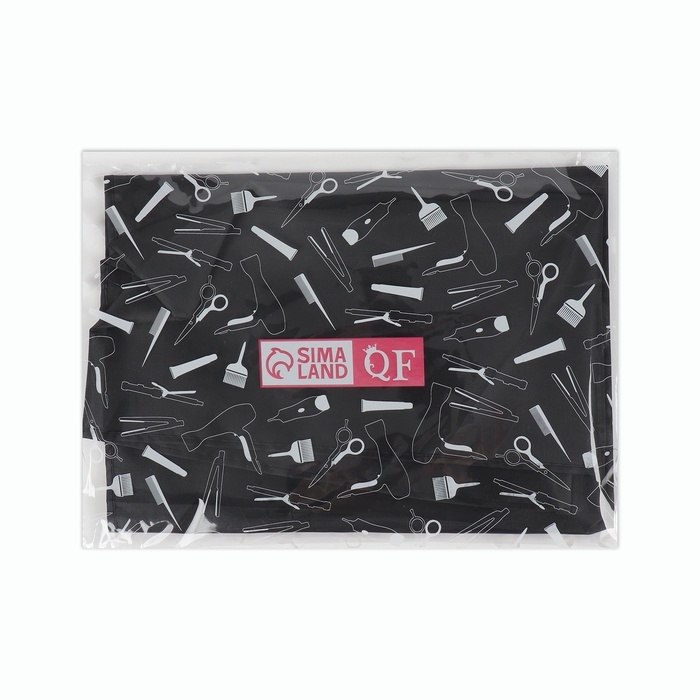 Пелерина парикмахерская, на липучке, цвет чёрный Пелерина парикмахерская, на липучке, цвет чёрный