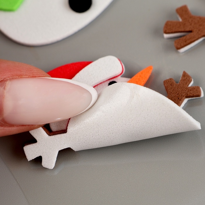 Набор наклеек из EVA  Набор наклеек из EVA "Снеговики", 6 шт