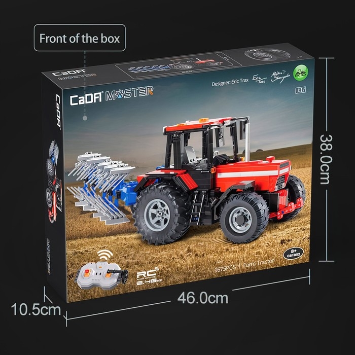 Конструктор &laquo;Техно. Фермерский трактор с косилкой&raquo;, радиоуправляемый, 1675 деталей