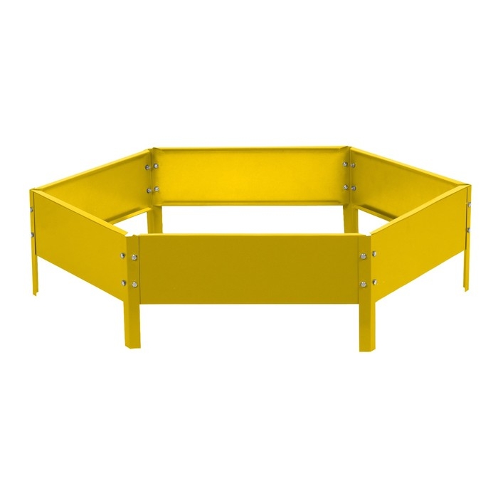 Клумба оцинкованная, d = 100 см, h = 15 см, жёлтая, Greengo Клумба оцинкованная, d = 100 см, h = 15 см, жёлтая, Greengo