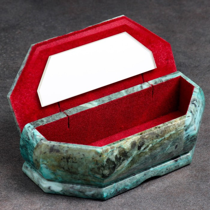 Ларец Ларец "Лето", 17х7х6, каменная крошка, змеевик