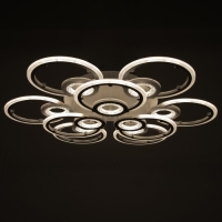 Люстра с ПДУ 1134/9WT LED 306Вт 3000К-6000К диммер белый 79x79x10 см BayerLux