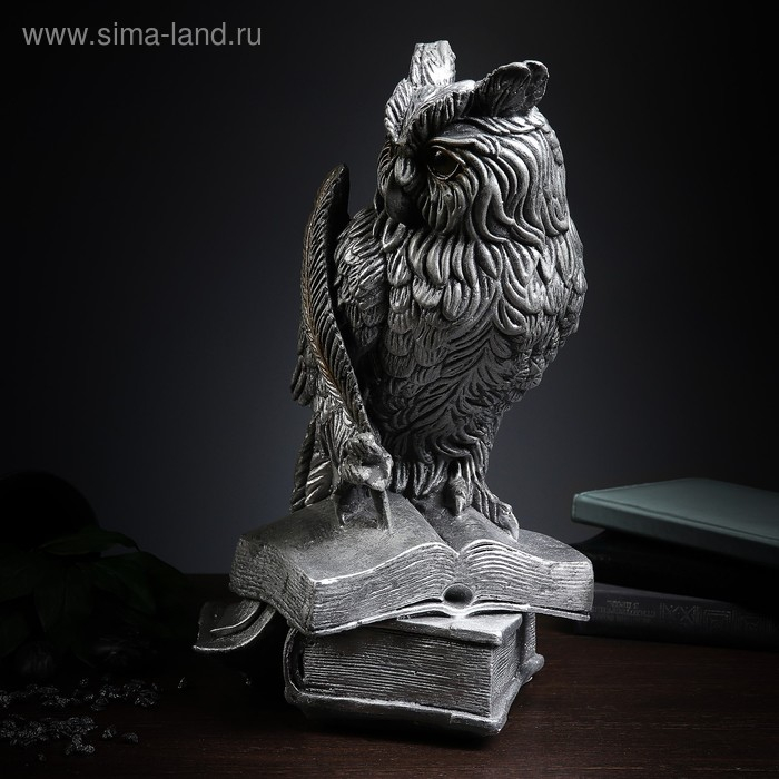 Копилка Копилка "Сова с пером" серебро, 45см