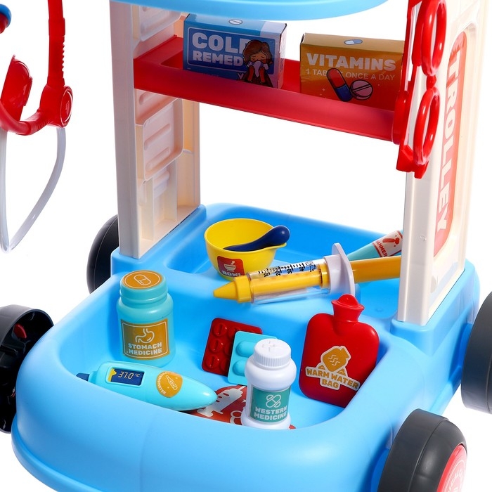 Игровой набор «Доктор» на тележке, с аксессуарами Игровой набор «Доктор» на тележке, с аксессуарами